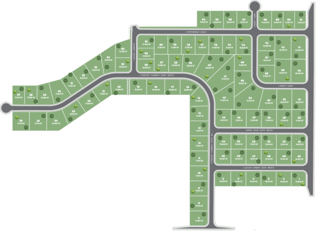 Plot Map - Phase 1 lots available